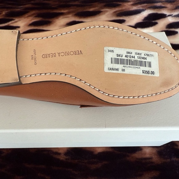 Veronica Beard - Penny Leather Loafer Caramel Lily Size 6 M - New with Box - Picture 5 of 8